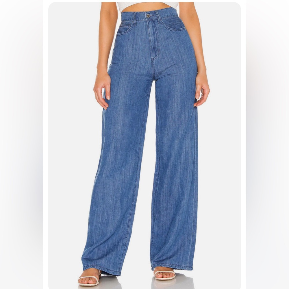 WeWoreWhat | High Rise Wide Leg Denim Pants | Sz 28